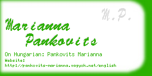 marianna pankovits business card